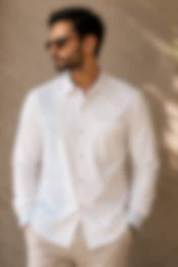 Ivory Crepe Party Wear Shirt by Pasqo Label at Pernia's Pop Up Shop