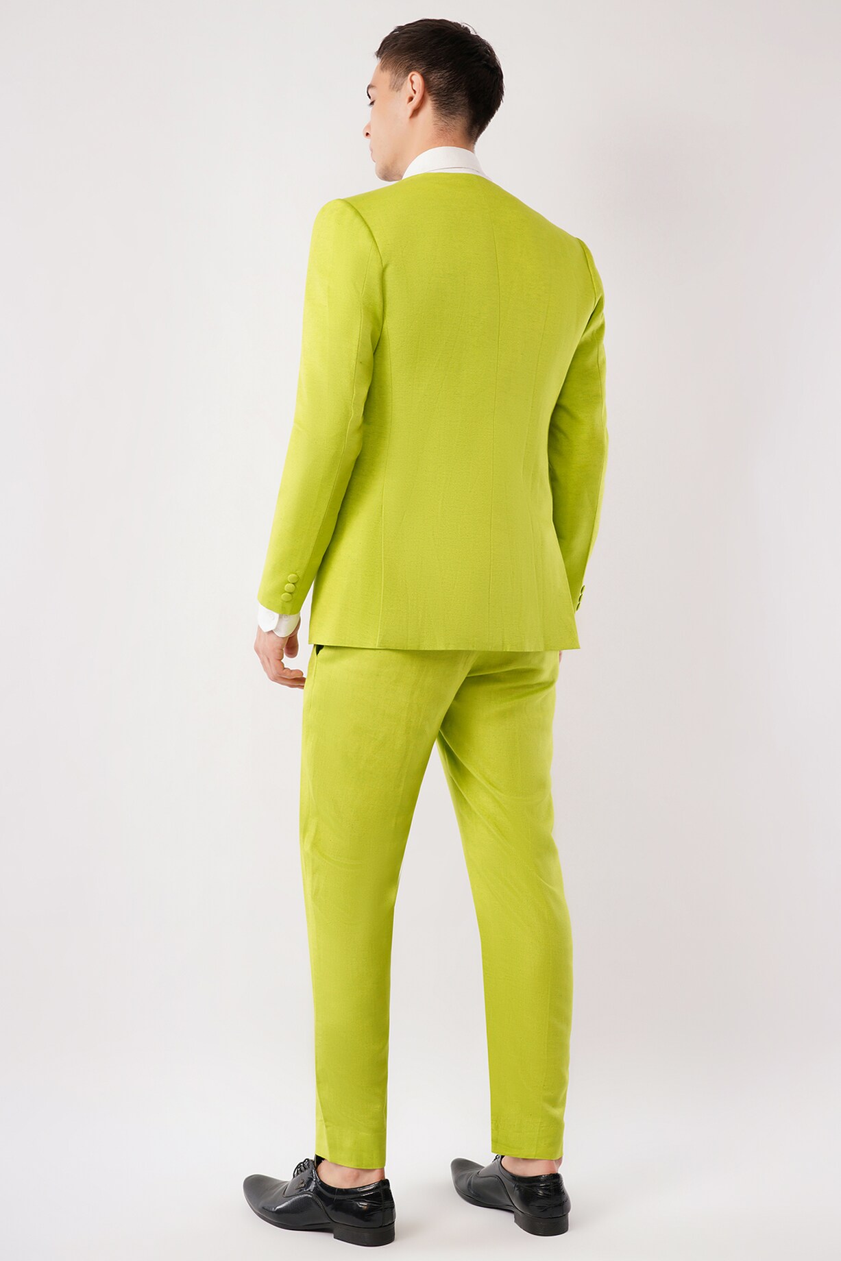 Lime Green Silk Jacket Set by Pasqo Label at Pernia's Pop Up Shop 2026