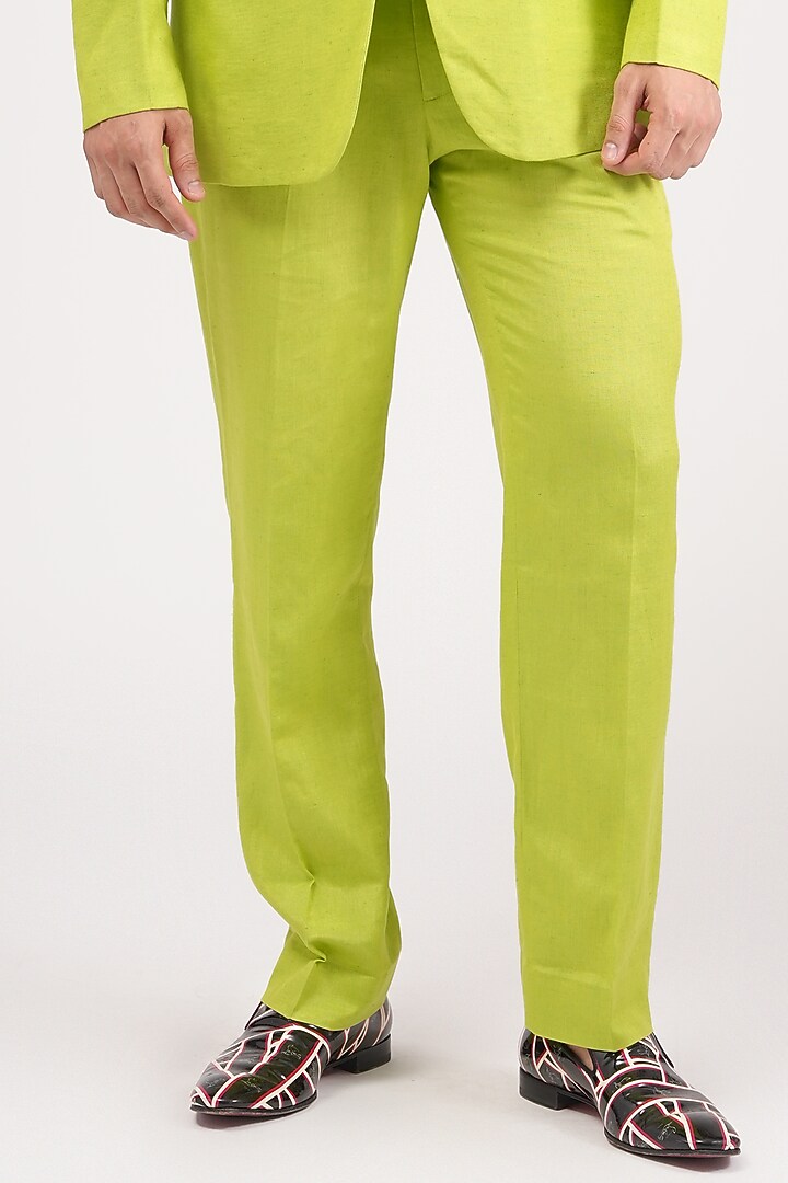 Mint Green Linen Pant Set by Pasqo Label at Pernia's Pop Up Shop