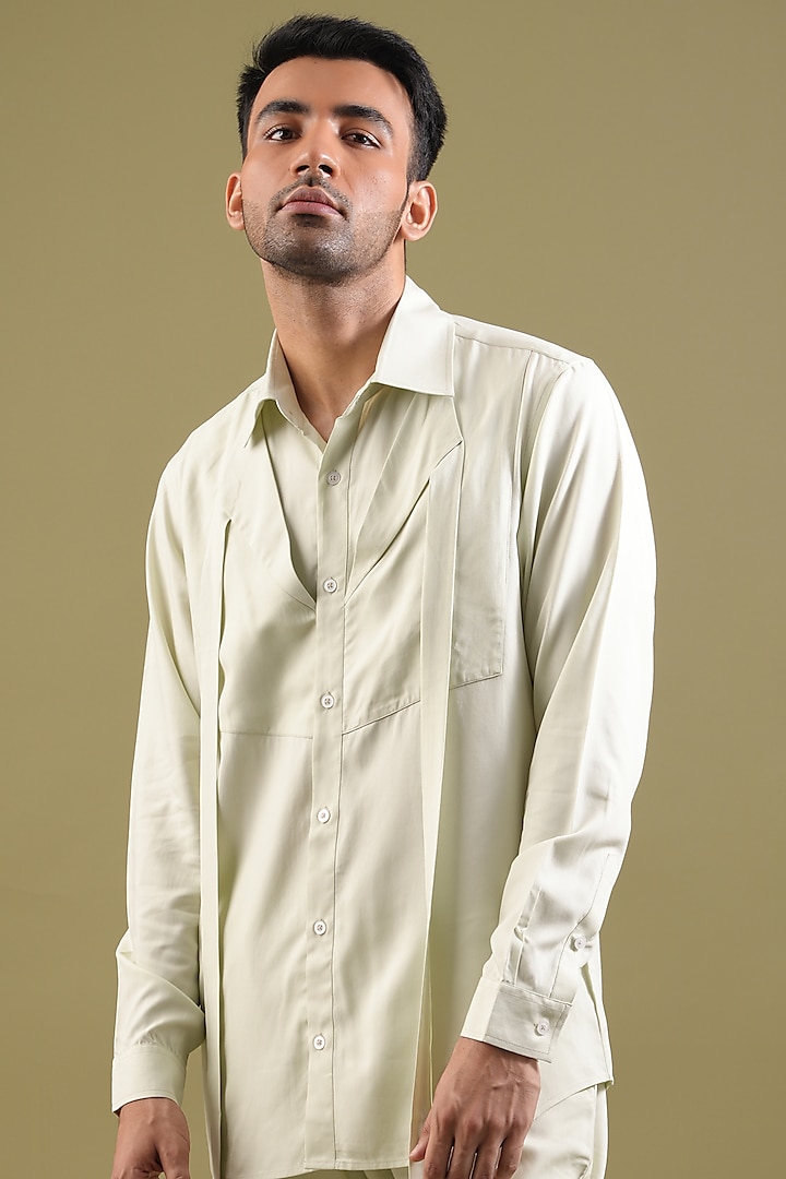 Ivory Cotton Rayon Co-Ord Set by Pasqo Label at Pernia's Pop Up Shop