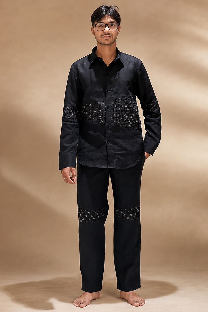 Black Linen Co-Ord Set by Pasqo Label at Pernia's Pop Up Shop