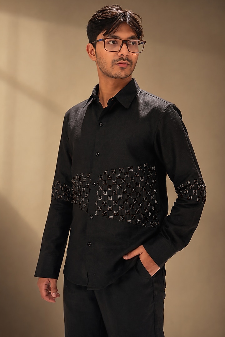 Black Linen Co-Ord Set by Pasqo Label at Pernia's Pop Up Shop