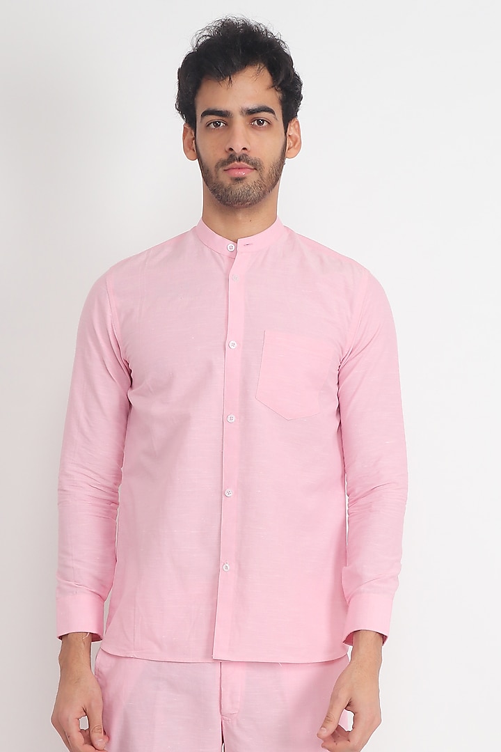 Pink Linen Pant Set by Pasqo Label at Pernia's Pop Up Shop