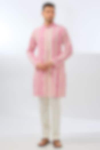 Pink Cotton Kurta Set by Pasqo Label