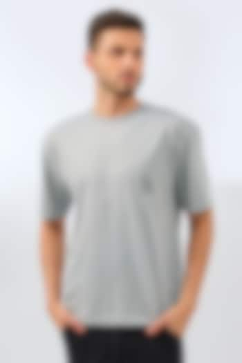 Grey Cotton Digital Printed Oversized T-Shirt by Pasqo Label