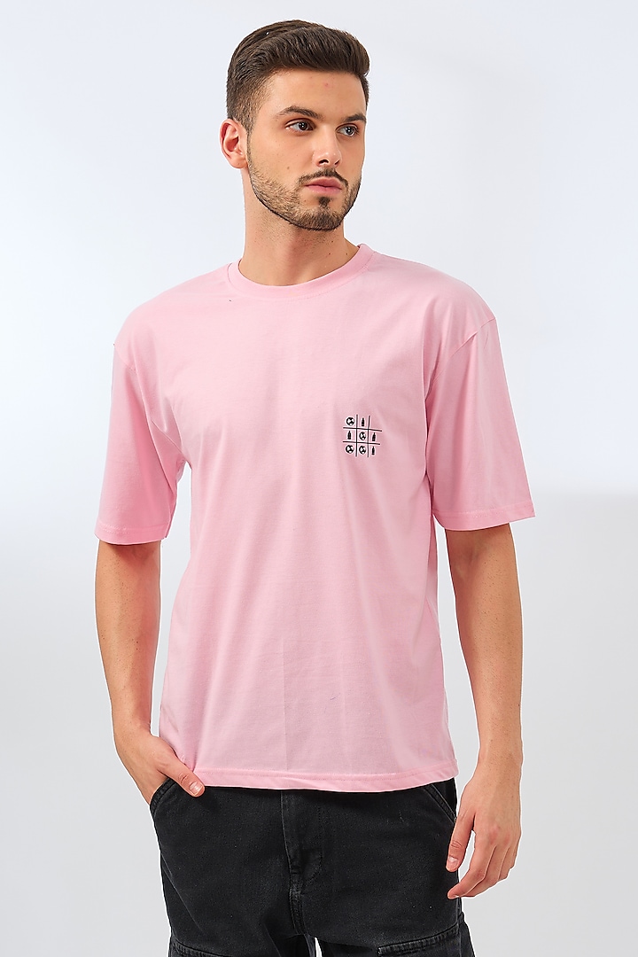 Pink Cotton Digital Printed Oversized T-Shirt by Pasqo Label at Pernia's Pop Up Shop