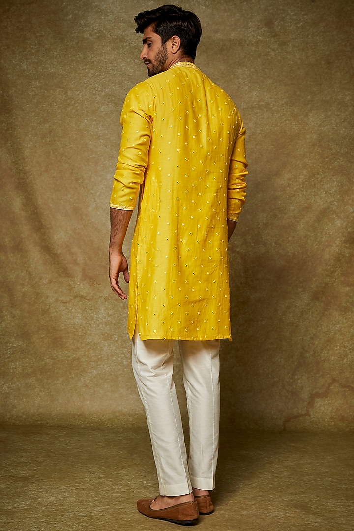 Soft Chanderi 2 pc Kurta set- Yellow