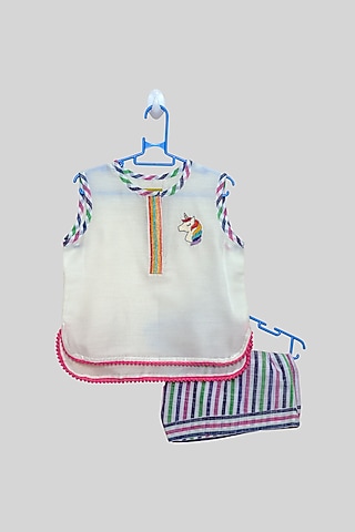 Multi-Coloured Printed Co-Ord Set For Girls by PARA Kids
