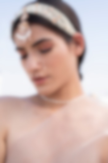 Rose Gold Finish Statement Mathapatti by PARISHRI at Pernia's Pop Up Shop