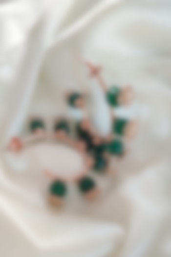 Rose Gold Finish Hoop Earrings by PARISHRI at Pernia's Pop Up Shop