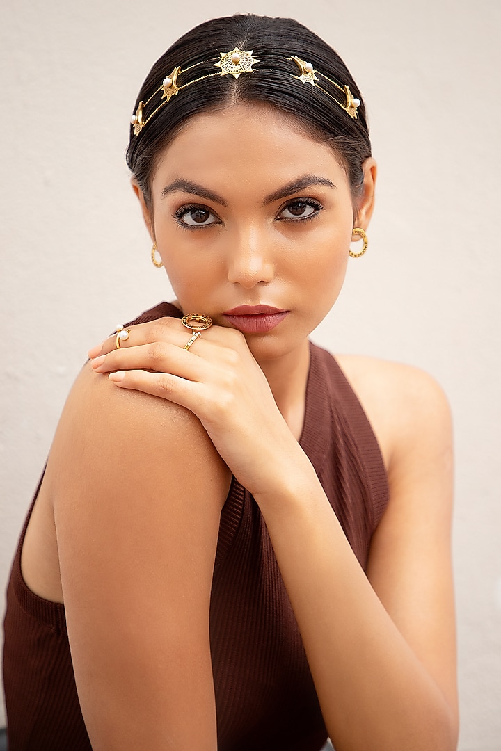 Gold Plated Head Gear by PARISHRI at Pernia's Pop Up Shop