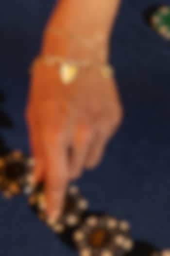 Gold Finish Openable Layered Bracelet by PARISHRI at Pernia's Pop Up Shop