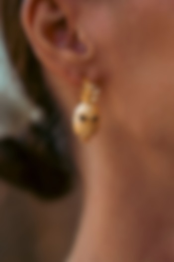 Gold Plated Hoop Earrings by PARISHRI at Pernia's Pop Up Shop