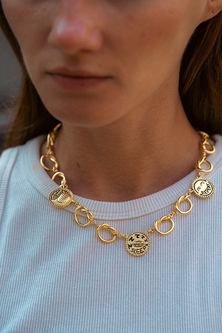 Gold Plated Chain Necklace by PARISHRI at Pernia's Pop Up Shop