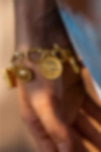 Gold Plated Charm Bracelet by PARISHRI at Pernia's Pop Up Shop