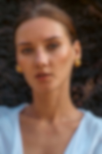 Gold Plated Mismatched Stud Earrings by PARISHRI at Pernia's Pop Up Shop