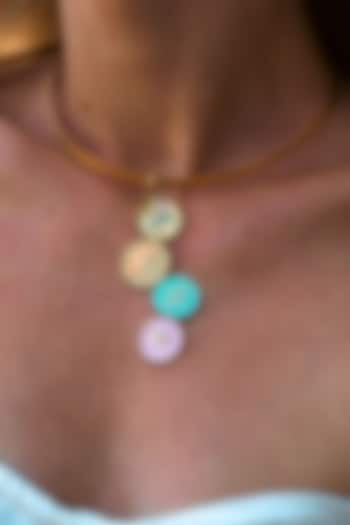 Gold Plated Charm Choker Necklace by PARISHRI at Pernia's Pop Up Shop