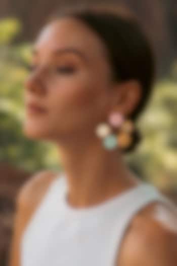 Gold Plated Charm Hoop Earrings by PARISHRI at Pernia's Pop Up Shop