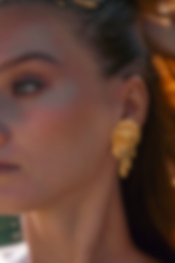 Gold Plated Lemon Charm Dangler Earrings by PARISHRI at Pernia's Pop Up Shop