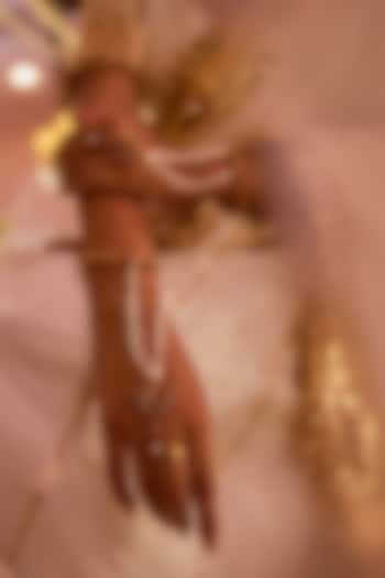 Antique Gold Finish Lotus Hathphool by PARISHRI at Pernia's Pop Up Shop