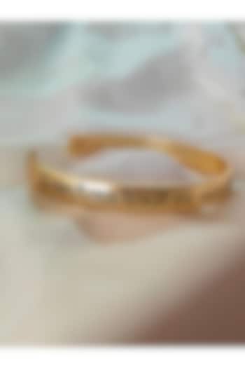 Gold Plated Guruji Mantra Kada by PARISHRI at Pernia's Pop Up Shop