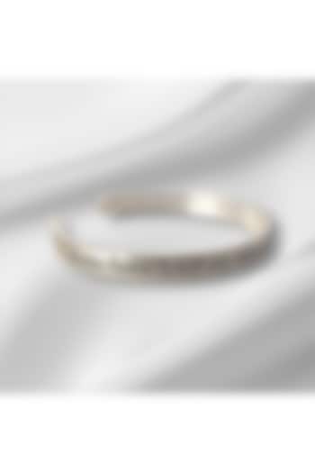 Silver Guruji Mantra Kada In Sterling Silver by PARISHRI at Pernia's Pop Up Shop