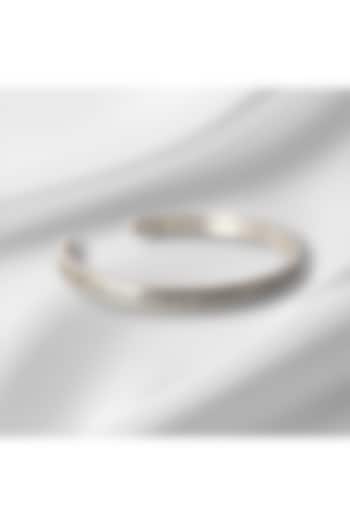 Silver Vakratunda Mahakaya Kada In Sterling Silver by PARISHRI at Pernia's Pop Up Shop