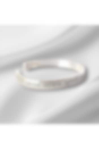 Silver Vakratunda Mahakaya Kada In Sterling Silver by PARISHRI at Pernia's Pop Up Shop