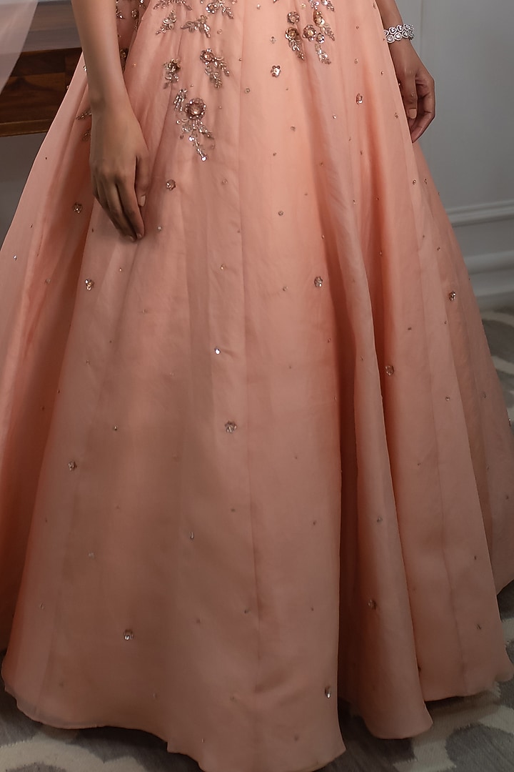 tux with emerald green dress Peach Pink Glitter Cascading Cape Unique Prom Dress