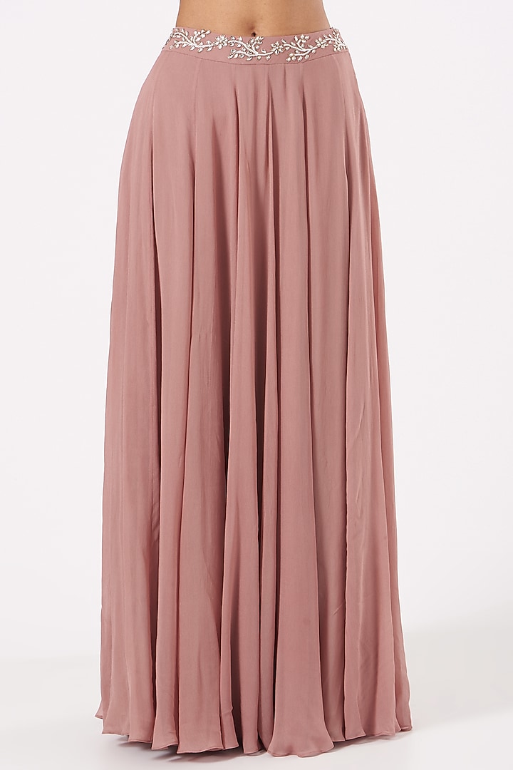 Salmon Pink Hand Embellished Lehenga Set by PARUL GANDHI at Pernia's Pop Up Shop