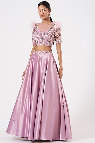 Lilac Lehenga Set by PARUL GANDHI