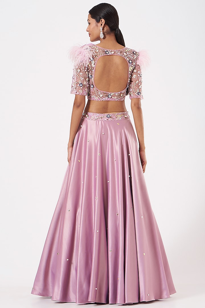 Lilac Wedding Lehenga Set by PARUL GANDHI at Pernia's Pop Up Shop