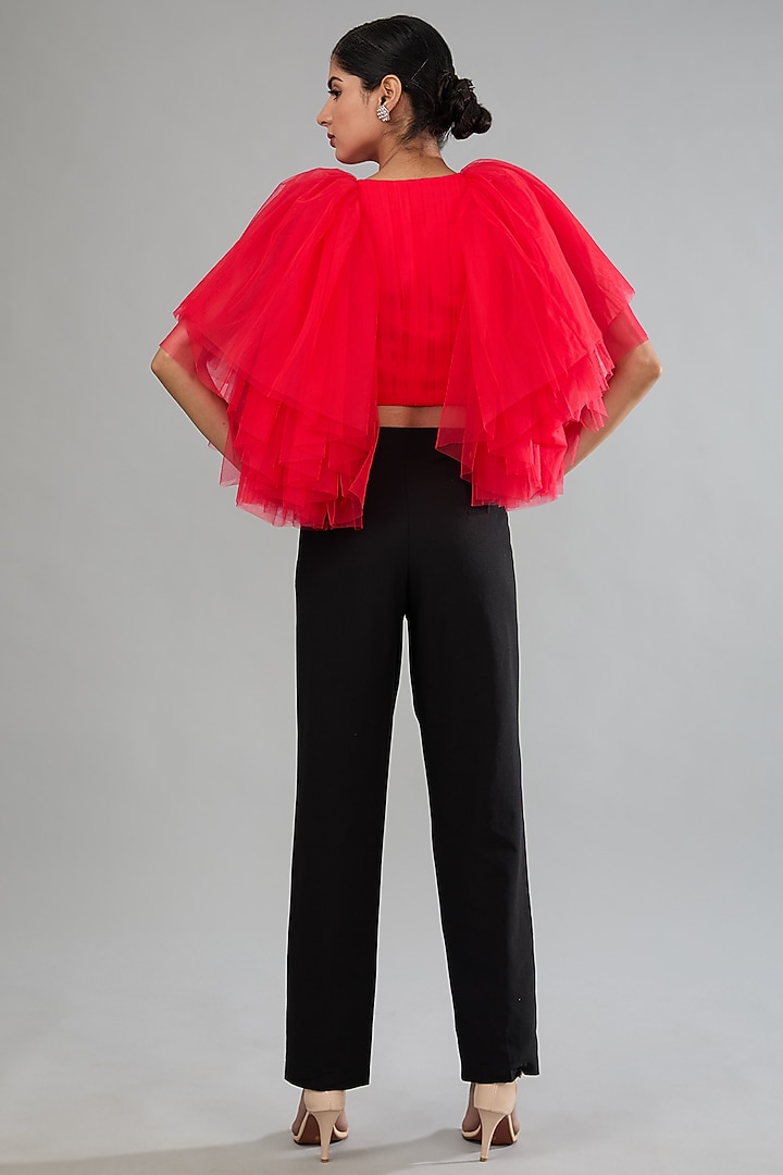 Red Net Top by Parneet Gujral at Pernia's Pop Up Shop