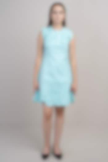 Blue Banana Crepe Vacation Dress by Parneet Gujral at Pernia's Pop Up Shop