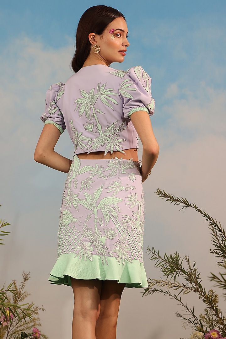 Purple Banana Crepe Top by Parneet Gujral at Pernia's Pop Up Shop