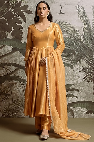 banarasi anarkali dress design Shop Green Banarasi Art Silk Embroidered N Stones Anarkali Suit Wedding Wear Online at Best Price
