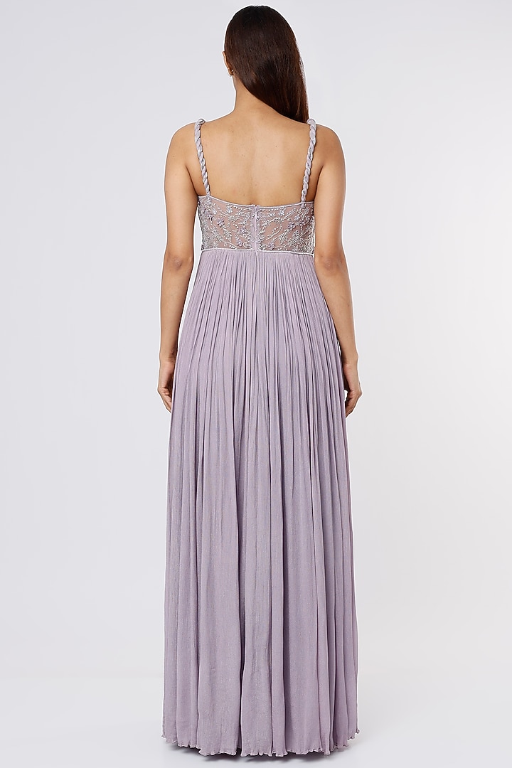 Lavender Embroidered Engagement Gown by Parshya at Pernia's Pop Up Shop