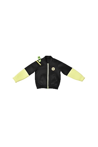 Embroidery A Few Good Kids Black & Yellow Varsity Jacket - Jackets Masters