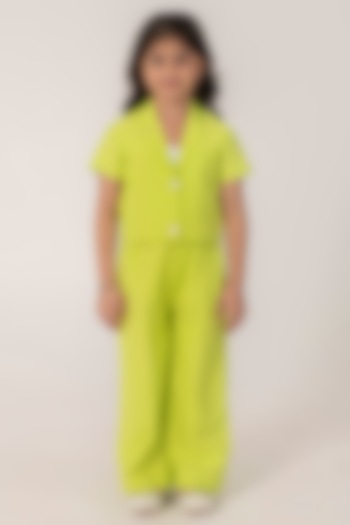 Neon Terry Rayon Jumpsuit For Girls by Partykles at Pernia's Pop Up Shop