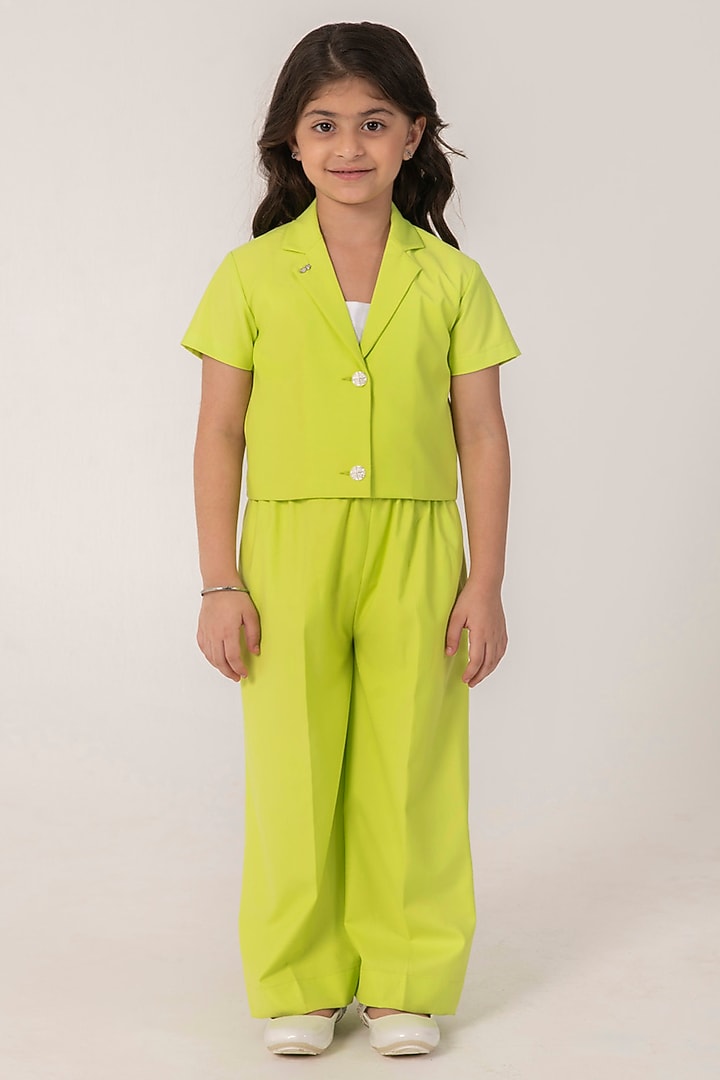 Neon Terry Rayon Jumpsuit For Girls by Partykles at Pernia's Pop Up Shop