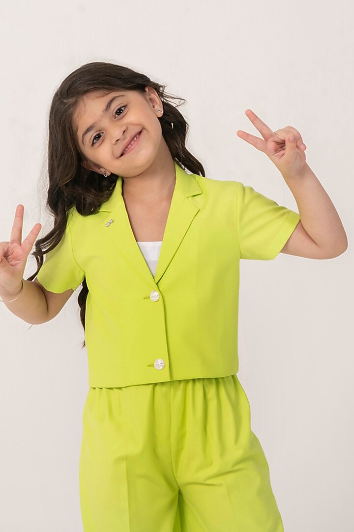 Neon Terry Rayon Jumpsuit For Girls by Partykles at Pernia's Pop Up Shop