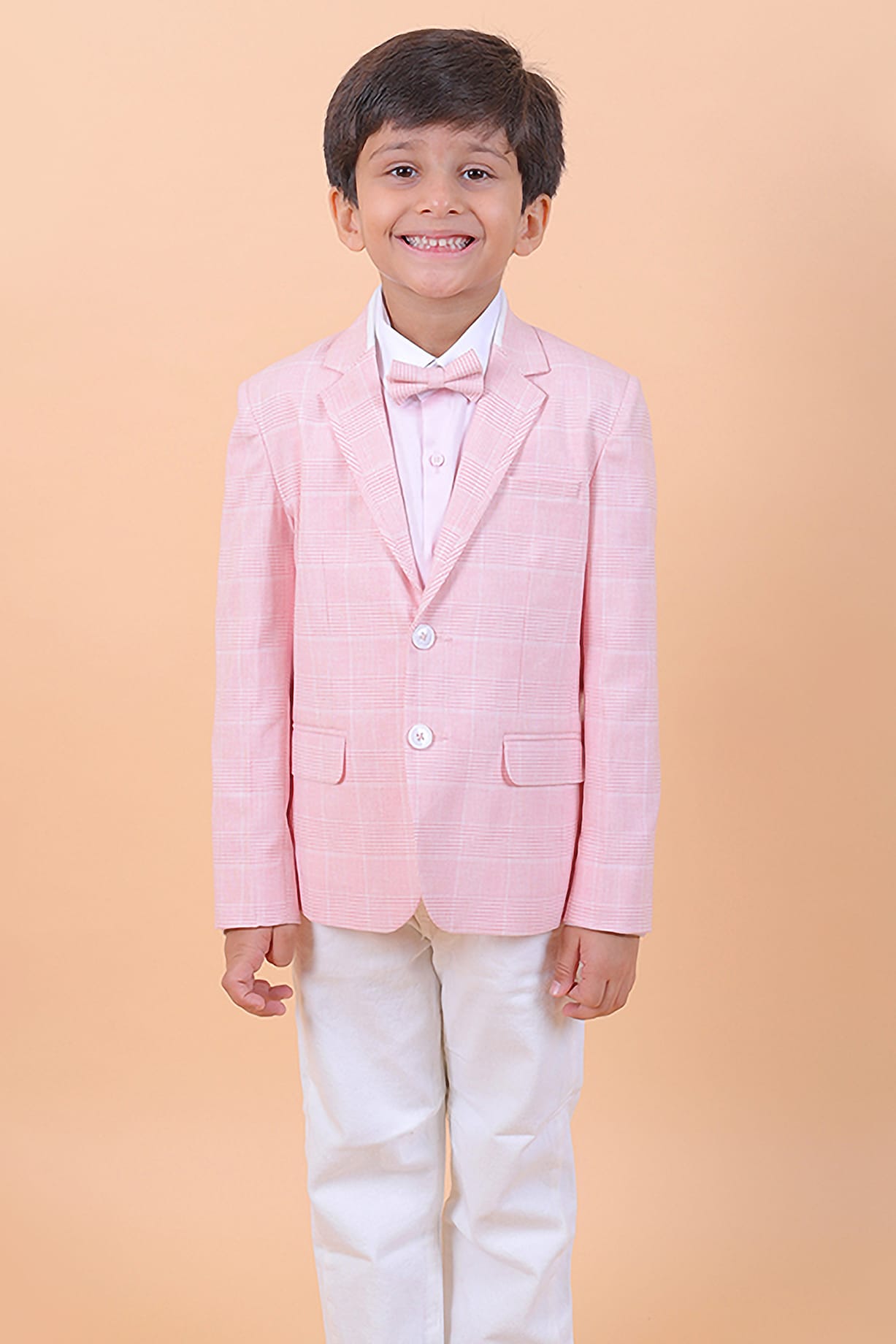Baby Pink Terry Cotton Blazer Jacket For Boys by Partykles at Pernia's Pop  Up Shop
