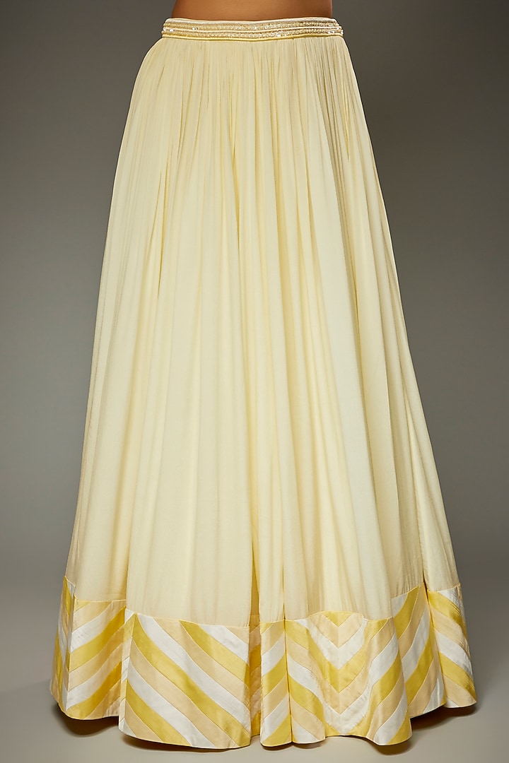 Lemon Georgette Wedding Lehenga Set by Parul | Vivek at Pernia's Pop Up Shop