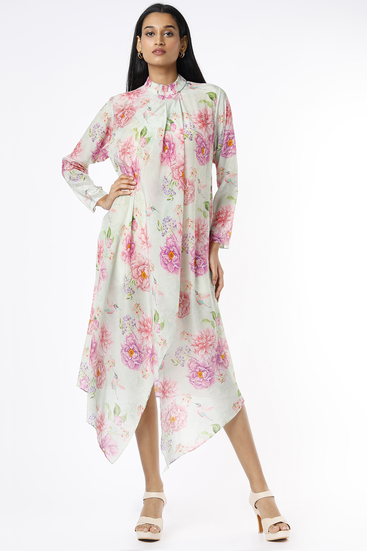 Pink Crepe Tunic by Parul i Vivek at Pernia's Pop Up Shop