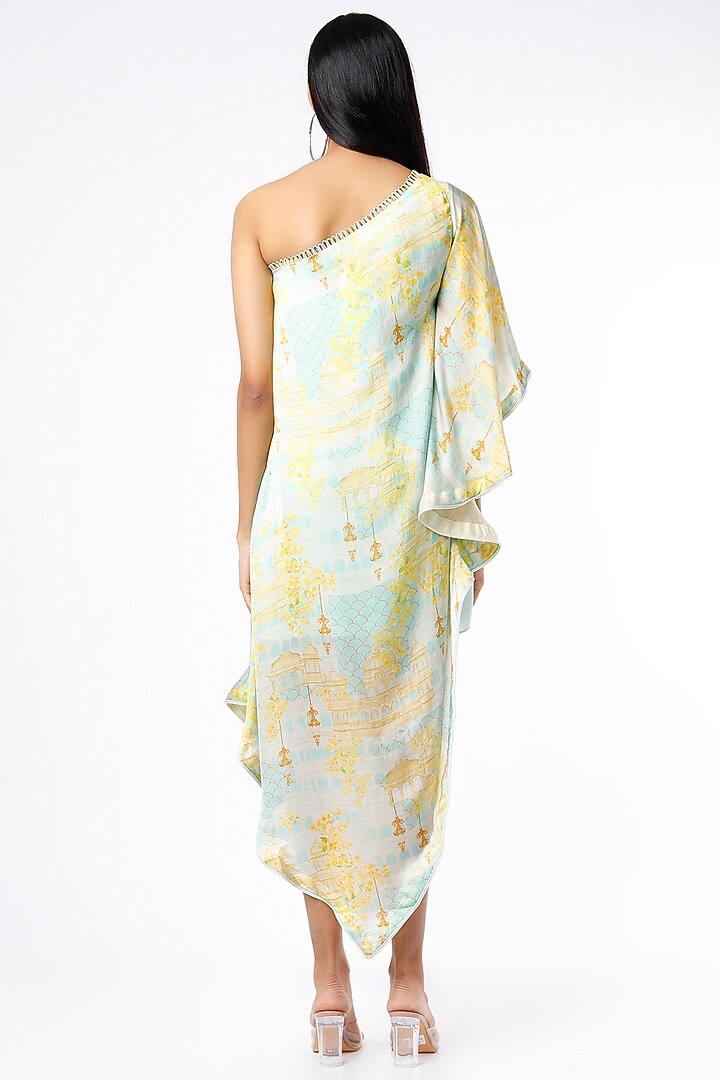 Aqua Floral Printed Tunic by Parul i Vivek at Pernia's Pop Up Shop