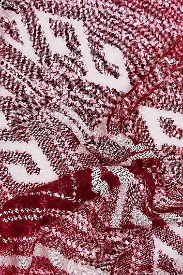 Red Printed Scarf by Pashma at Pernia's Pop Up Shop