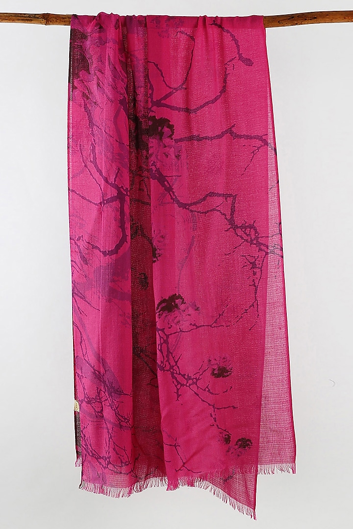 Dusty Pink Printed Scarf by Pashma at Pernia's Pop Up Shop