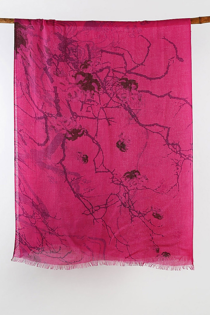 Dusty Pink Printed Scarf by Pashma at Pernia's Pop Up Shop