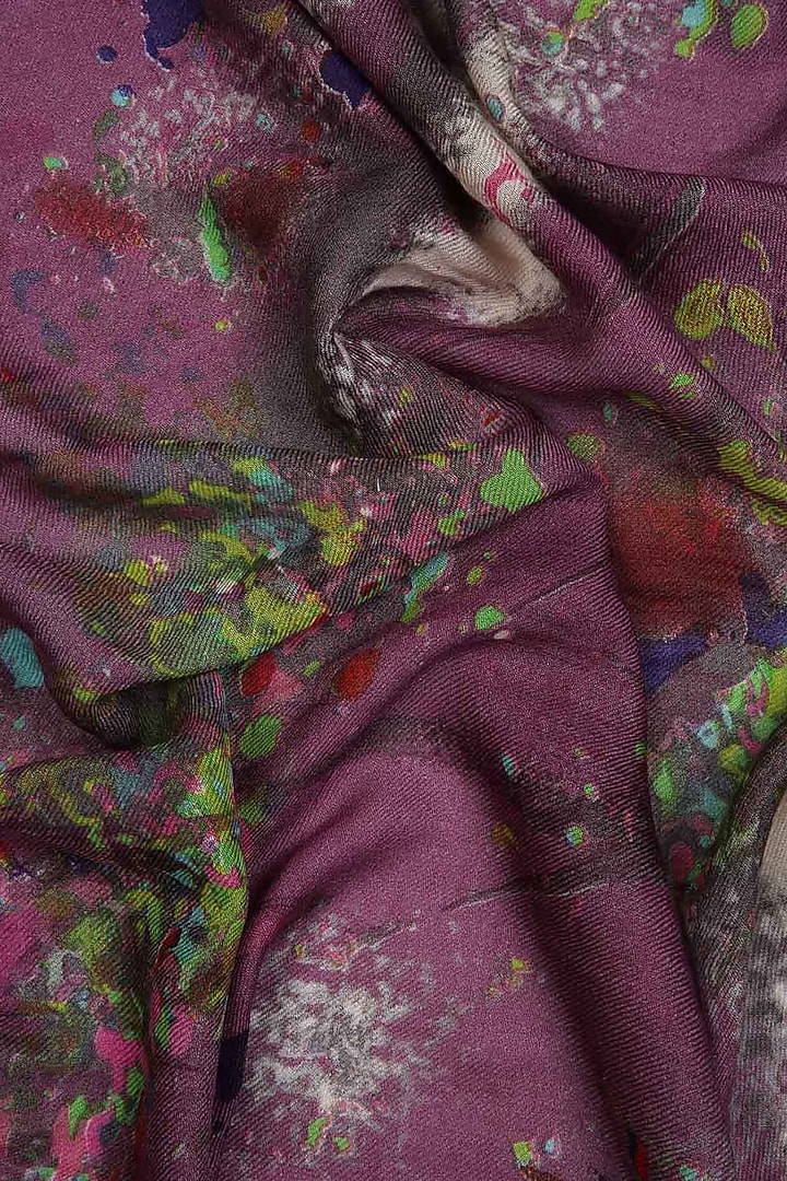 Purple Printed Scarf by Pashma at Pernia's Pop Up Shop