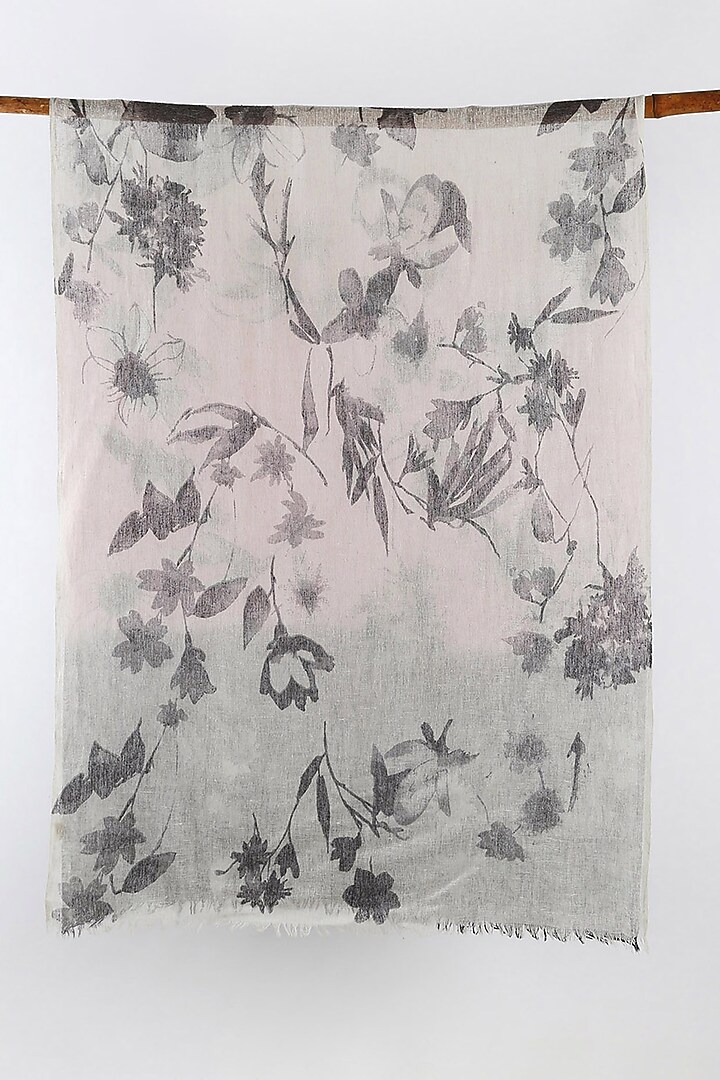 Pink & White Printed Scarf by Pashma at Pernia's Pop Up Shop